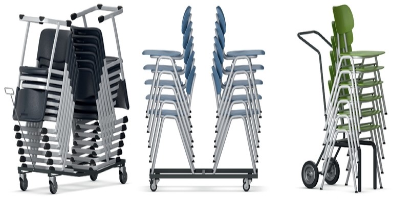 Stacking trolley and stacking carts