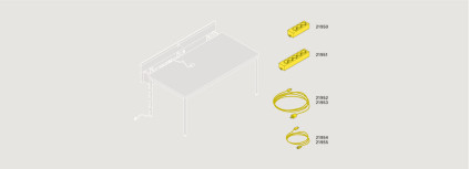 Electrification for computer tables.