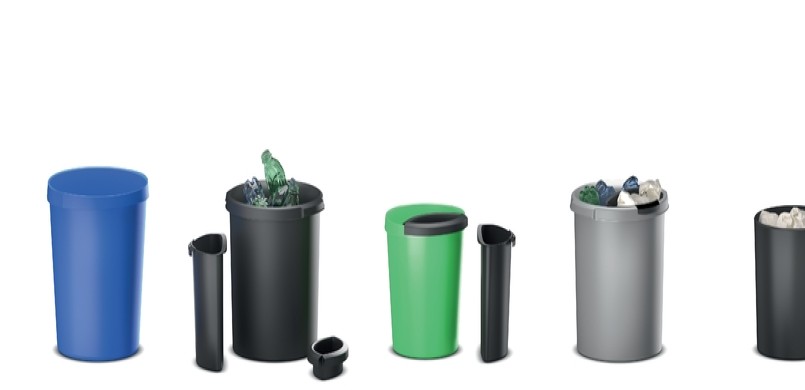 Waste bins. Recycling system.