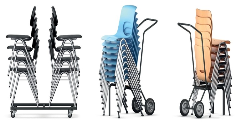 Stacking trolley and stacking carts